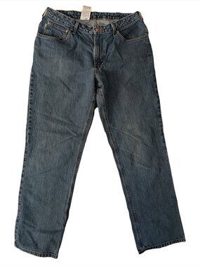 Womens Carhartt Size 16 Jeans Relaxed Fit Straight Leg Workwear V10 WB160